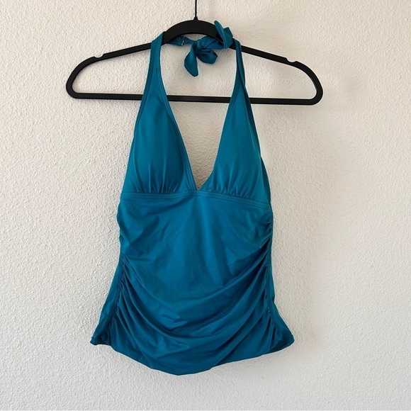 Tommy Bahama Women Swimsuit Top Small Turquoise Halter Neck Padded Vacation - Picture 1 of 8